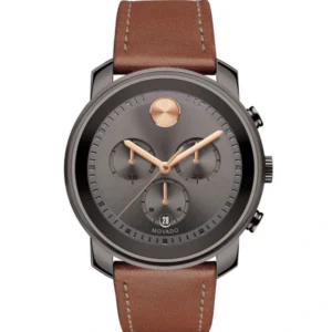 Bold Round Analog Gunmetal Dial